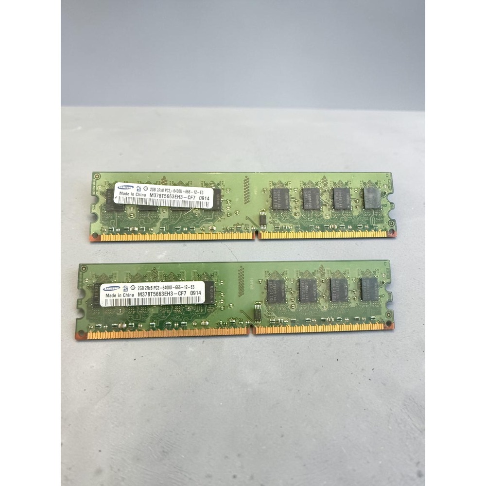 Samsung 4GB 2x2GB DDR2 RAM PC2-6400U 800MHz Desktop Memory M378T5663EH3-CF7